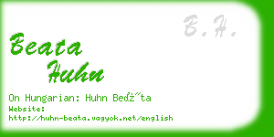 beata huhn business card